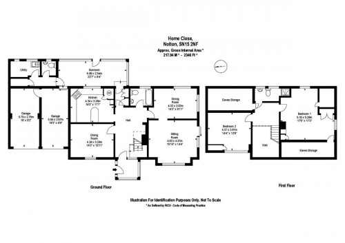 Floorplan for Home Close, Notton, Lacock